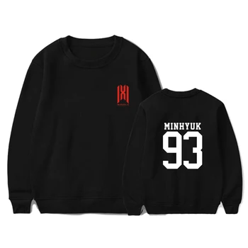 

2019 New MONSTA X Concert With The Same Paragraph Round Neck Trend Casual Plus Velvet Sweater Dropshipping