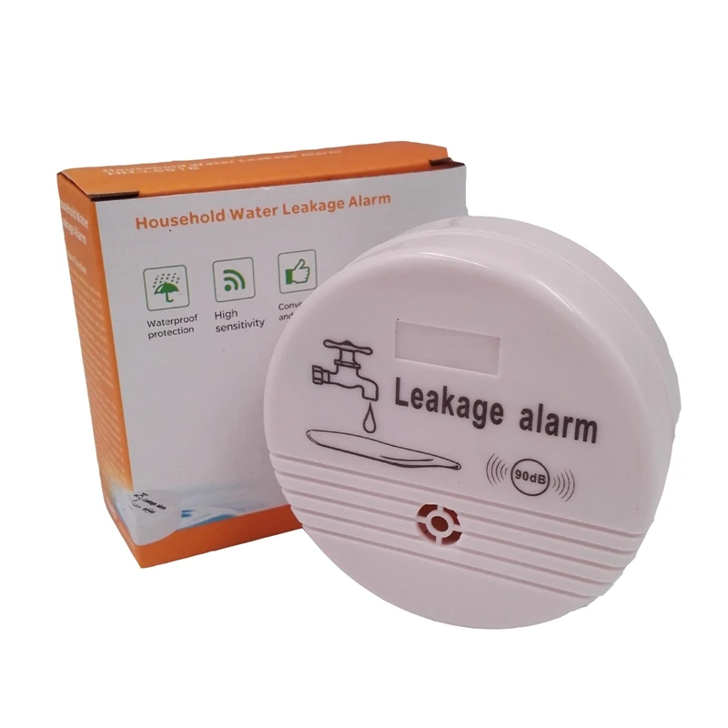 Stand Alone Wireless Water Leak Detector Sensor 90dB Sounder Water Leakage Alarm for Home Kitchen 6