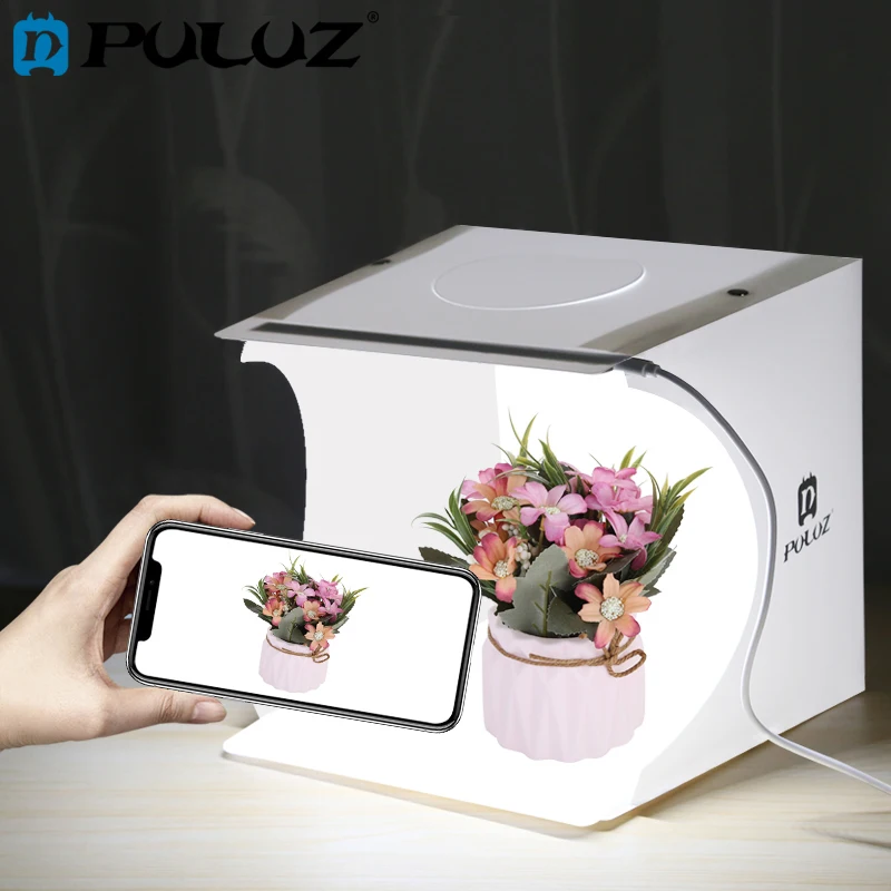 Складной мини-светильник PULUZ 20 см для фотостудии белый портативный светильник