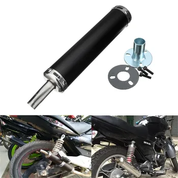 

6x28cm Universal New Styling Black Motorcycle Racing Exhaust Muffler Silencer Pipe For Street Scooter