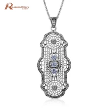Бутылка для воды талисманы подвески для творчества Белый Циркон 925 стерлингового серебра ожерелья и подвески ювелирные изделия кулон без цепи
