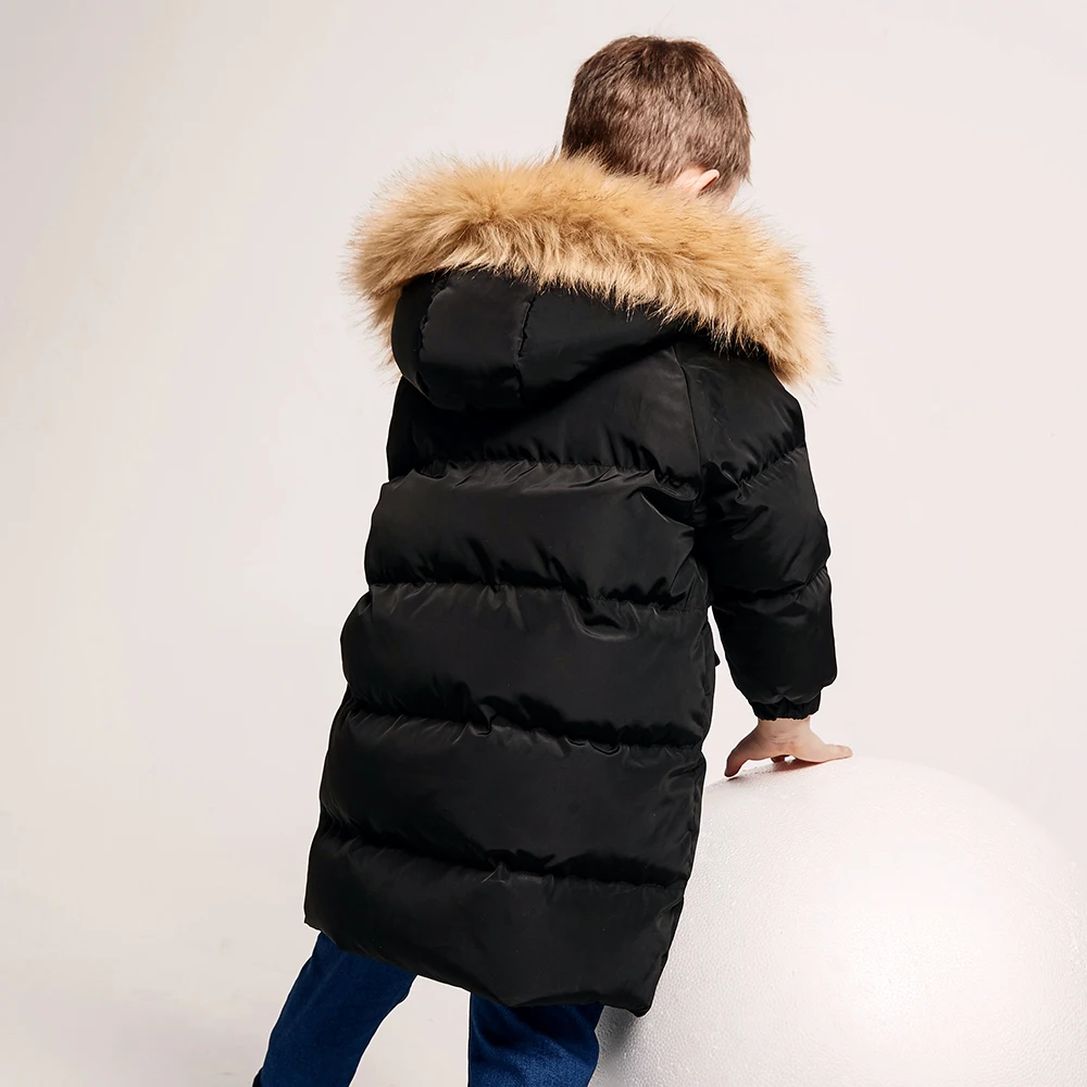 Balabala/куртка для маленьких мальчиков до-20 градусов Зимняя шерстяная утепленная Детская осенняя верхняя одежда для девочек Теплые детские пальто с капюшоном, одежда для От 2 до 6 лет