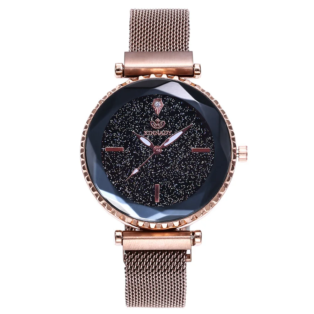 

Women's Mesh Belt Watch Magnetic Buckle Quartz Watch Female Models 377Q