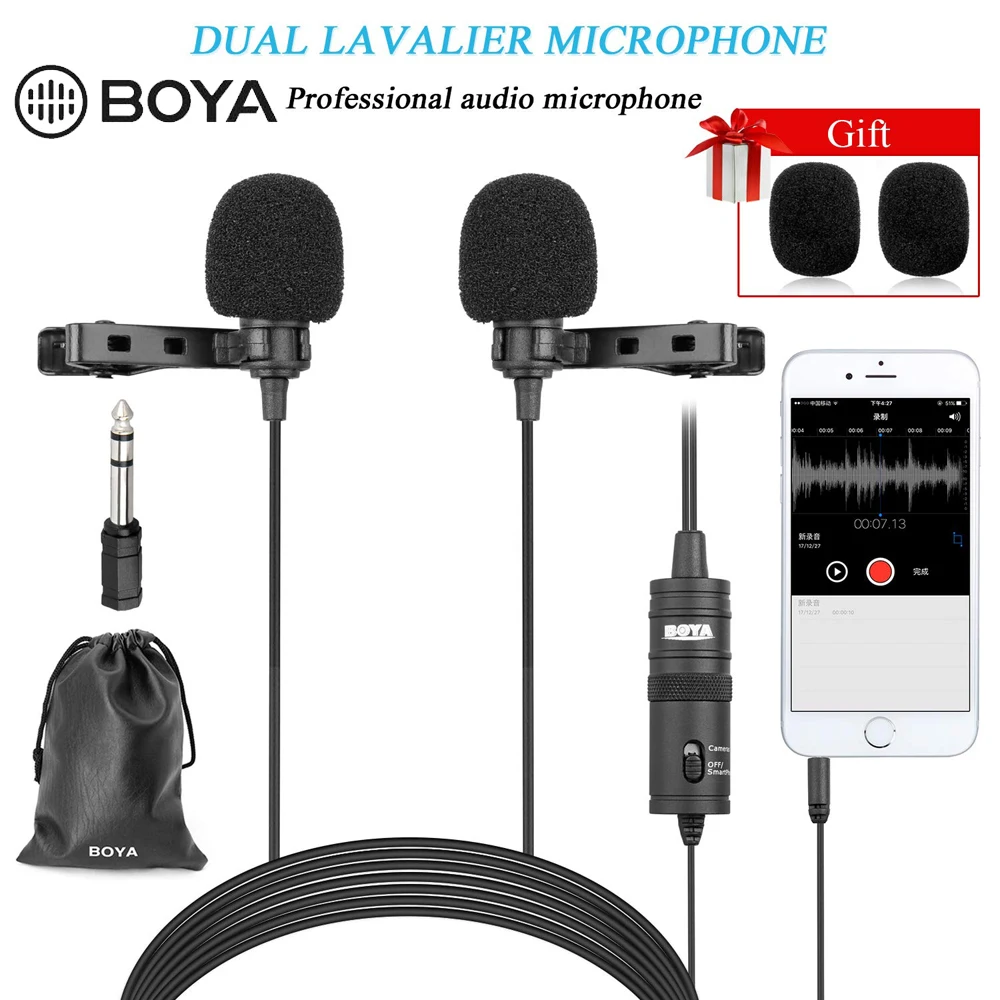 BOYA BY-M1 BY-M1DM BY-MM1 по M1 петличный микрофон Камера видео Регистраторы для iPhone смартфона, перчатки для цифровой зеркальной камеры Canon Nikon DSLR записывающая видеокамера с масштабированием