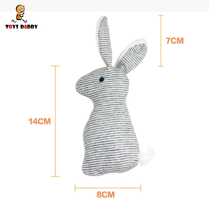 

Cute Rabbit Bell Hand Stick Baby Rattles Infant BiBi sound Toys Lovely Baby Stuffed Doll Early Childhood Development Sound Toy