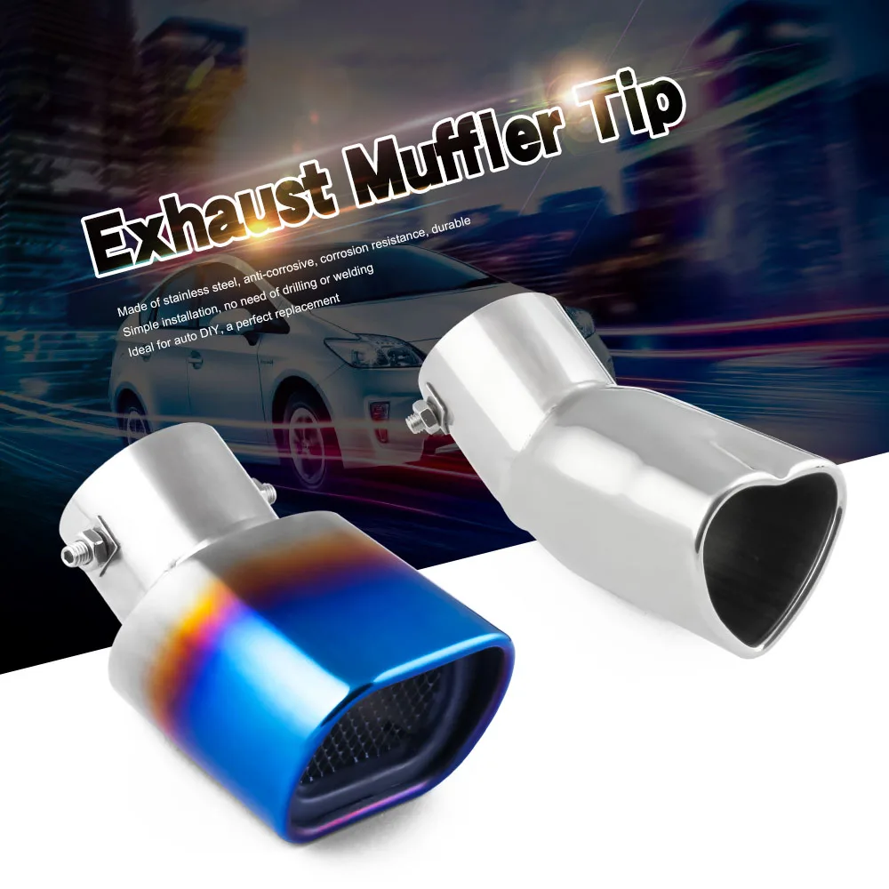 Universal Car Auto Round Exhaust Muffler Tip Stainless Steel Pipe