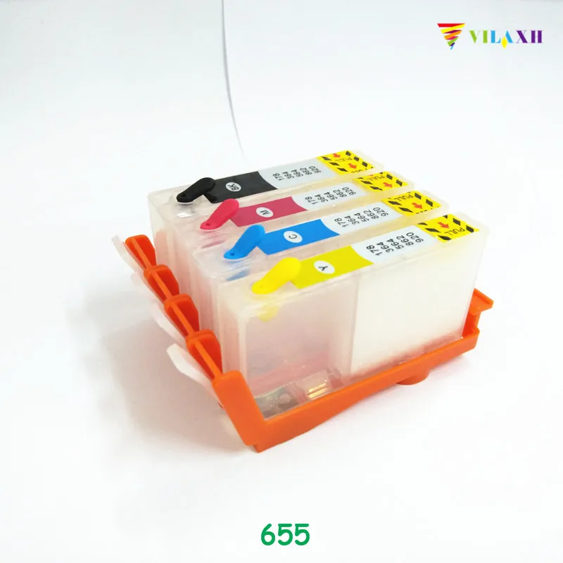 vilaxh 655xl Refillable Ink Cartridge Replacement For HP 655 xl Deskjet 3525 4615 4625 5525 6520 6525 6625 Printer | Компьютеры и офис