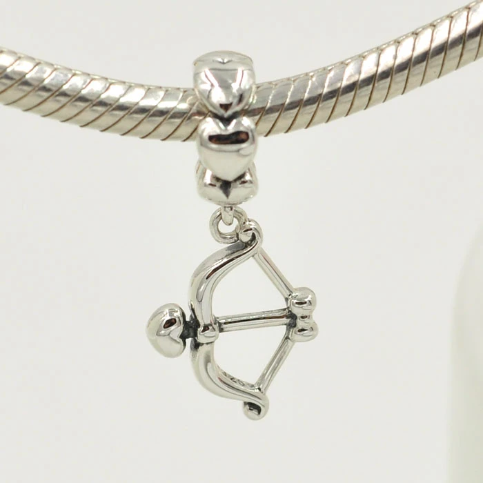 Cupido flecha de amor de auténtica plata de ley 925 colgante del adapta pandora charms pulsera collar de la joyería de diy que hace|arrow charm|charm arrow - AliExpress