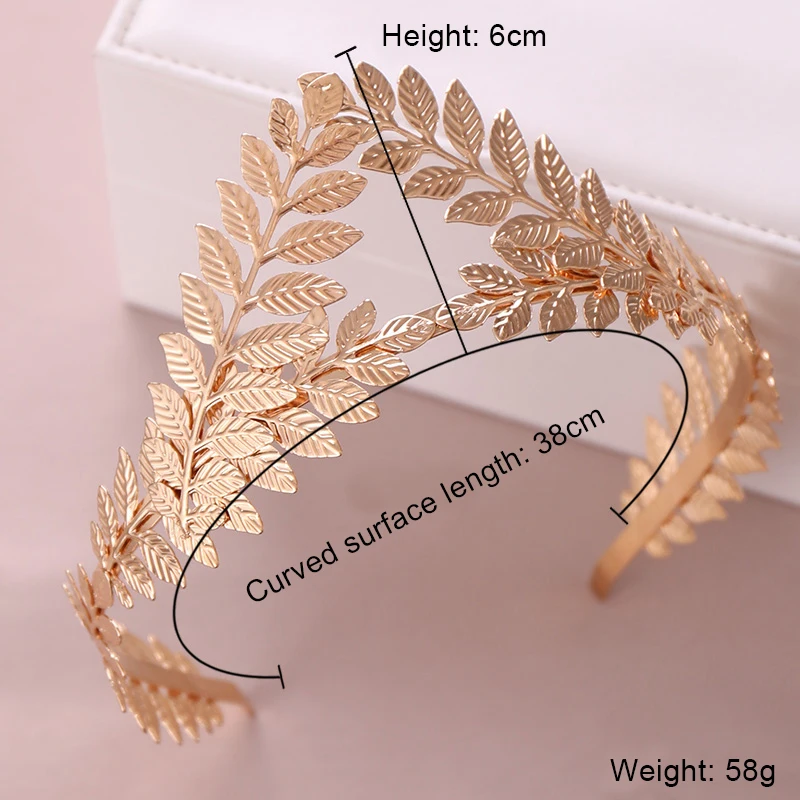 Свадебная Корона, свадебная тиара, ободок с листьями, Серебряное золото, винтажный обруч для волос невесты, аксессуары для волос, Женская Ювелирная повязка на голову
