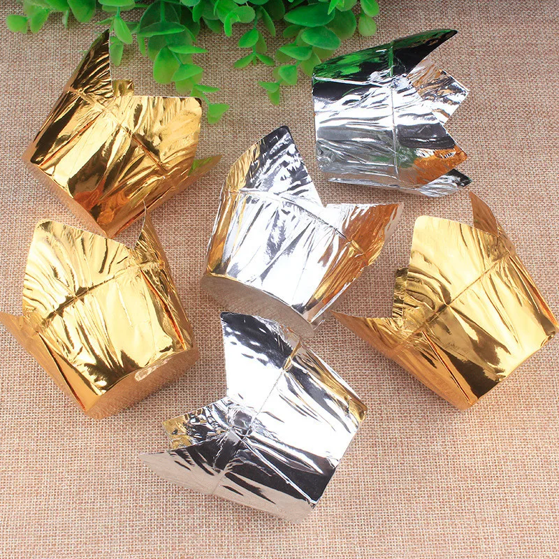 

Golden Tulip Muffin Cupcake Paper Cup Oilproof Cupcake Liner Baking Cup Case Wedding Party Caissette Tulip Cupcake Wrapper Paper