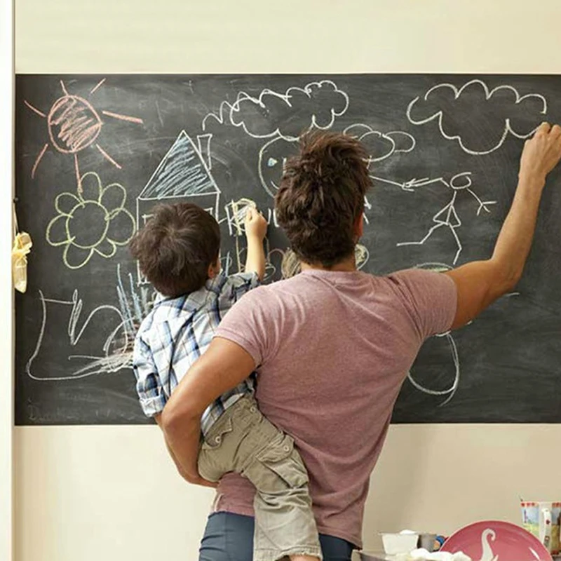 

Multifunctional Erasable Blackboard Learning Blackboard Vinyl Drawing Blackboard Sticker Wall 45 * 200 Cm School Office Home