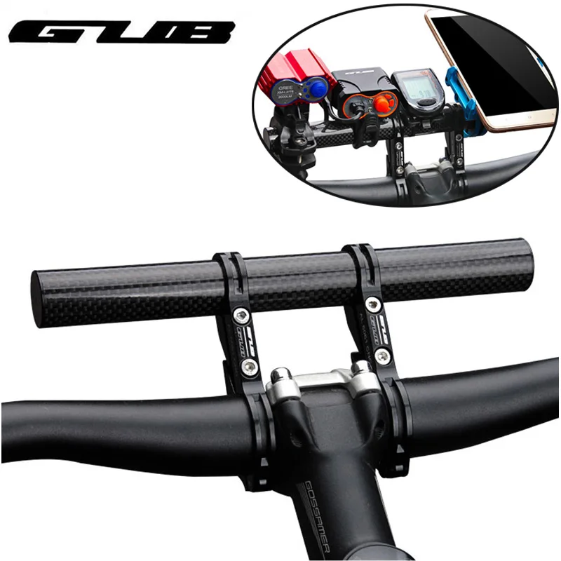 

Lightweight Bicycle Handlebar Extender 3K Carbon Fiber+Aluminum Bike Light Holder Rack Torch Lamp Mount Stand Computer Holder