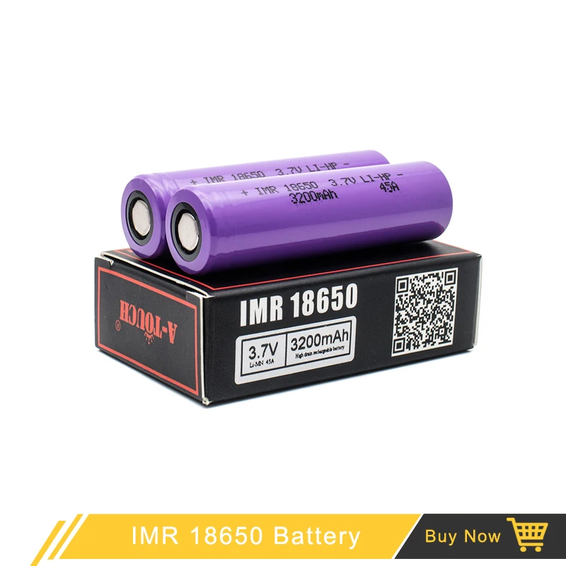

Electronic Cigarette Battery Atouch High drain 18650 Battery 3200mah IMR 18650 3.7v 40A Batteries for Vapor Mod