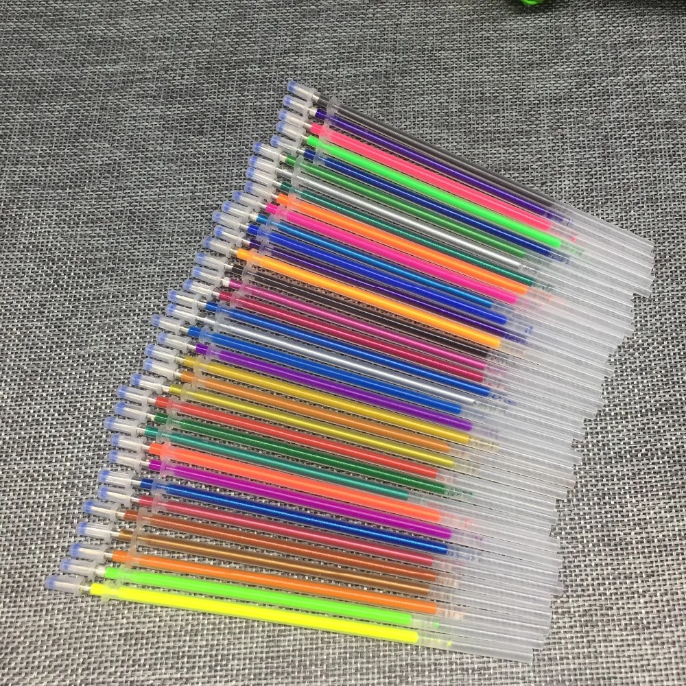 12pcs Gel Pen Refills Glitter Metallic Pastel Shinning Refill Neon Ink Craft Drawing Flash