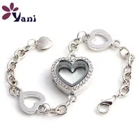 10pcs-lot-Free-shipping-Floating-Locket-Bracelet-with-Rhinestone-Glass-Heart-Locket-Bracelet-for-Women