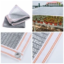 Высокое качество, 65%, защита от солнца, УФ-блок, серебристая алюминиевая фольга, Солнцезащитная сетка для улицы, балкона, сада, суккулента, крышка для растений, навес для паруса