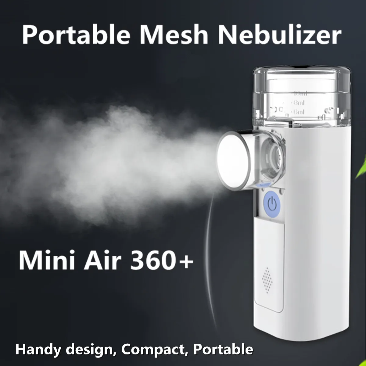 

Feellife Mini Air 360 and Handheld Micro Mesh Nebulizer Inhaler Atomizer 10ml Silent Light Weight Replaceable Cup Convenient