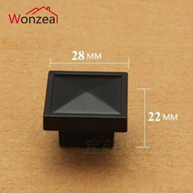 Best Offers 28mm Single Hole Knob square shape Zinc Alloy Kitchen Furniture knob drawer knob black color Best Offers 28mm Single Hole Knob square shape Zinc Alloy Kitchen Furniture knob drawer knob black color