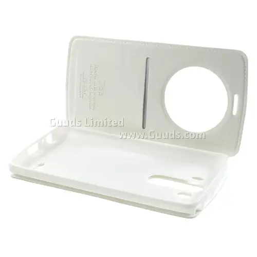 Roar Korea Noble Quick Circle Leather Flip Cover for LG G3 D850 D855 LS990 - White