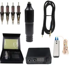 Профессиональные татуировки Картридж ручка с татуировки Клип шнур Питание педали и практика кожи тату комплект поставки