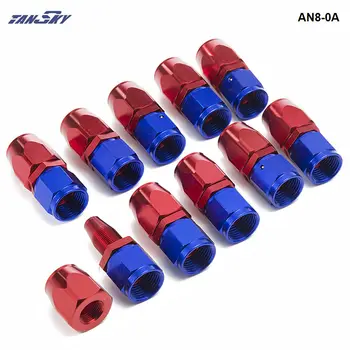 

10PCS/LOT Universal AN8 8-AN Straight Aluminum Oil/Fuel Line Hose End Fitting AN8-0A
