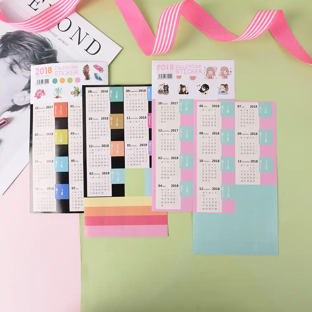 2pcs Set 11 5 21cm 18 Year New Kawaii Cartoon Calendar Diy Decorate Sticker Multifunction Organizer Schedule Planner Calendar Aliexpress 2pcs Set 11 5 21cm 18 Year New Kawaii Cartoon Calendar Diy Decorate Sticker Multifunction Organizer Schedule Planner Calendar Aliexpress
