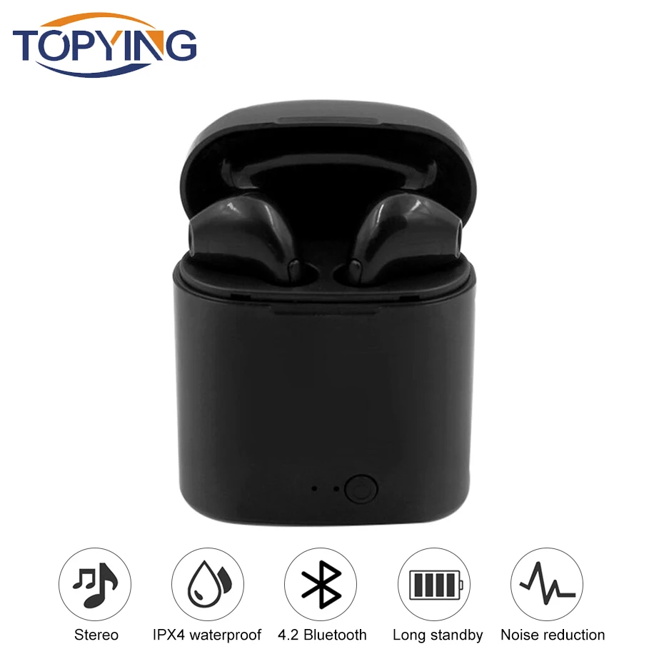 

new i7s TWS Bluetooth Earphone Sports Wireless Headphones with Charging Box Waterproof Earphones for iphone Samsung Xiaomi