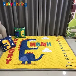 Детский Сияющий Хлопок Детская мозаика 2 см толстый игровой коврик для гостиной 140*195 см (55 * 76in) складной нескользящий спальный ковер зима