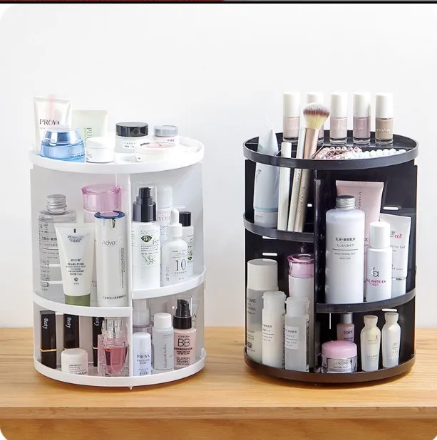 

Storage box 360 Rotating Makeup Organizer Cosmetic Desktop Skin Care Product Shelf Jewelry Organizer Case Container