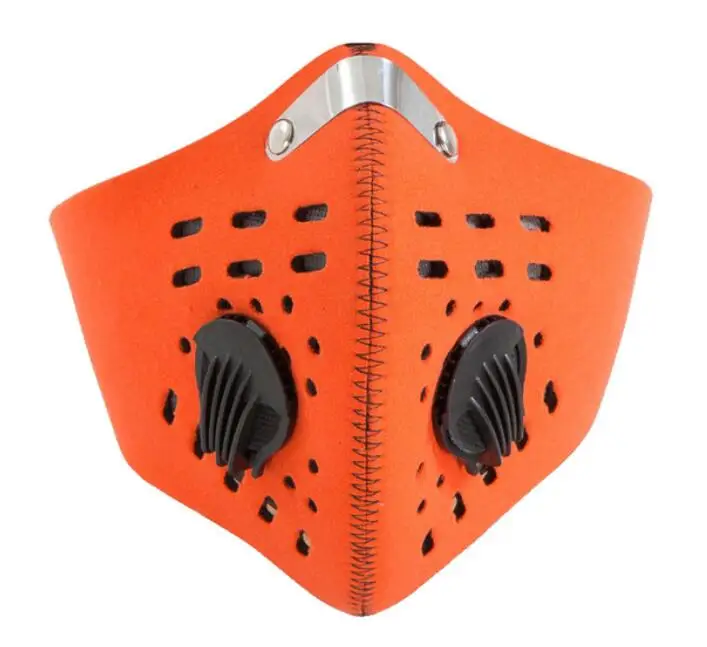 1 шт активированный уголь Пылезащитная дышащая сетка велосипедная лицевая маска PM2.5 Пылезащитная смога ветрозащитная защитная сетка - Цвет: Orange