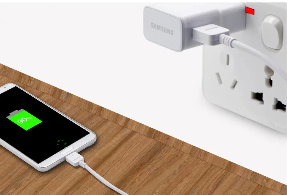 8Samsung Galaxy S5 Note 3 Phone Charger 5.3 V & 2.0A EU US 1 m 3.0 USB Micro cable Original Travel Adapter Phone_
