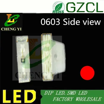 

Side view 0603 RED LED DIODE 1.7-2.2V 625-630nm 1.6*0.6mm surface mounted LED