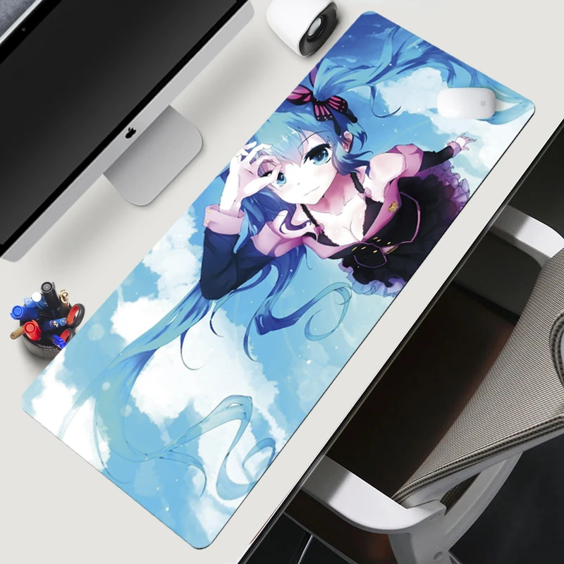 

XL 900x400x2mm sexy Anime mouse pad laptop notebook laptop tablets gaming mouse pad lock edge mouse pad office nonslip mouse mat
