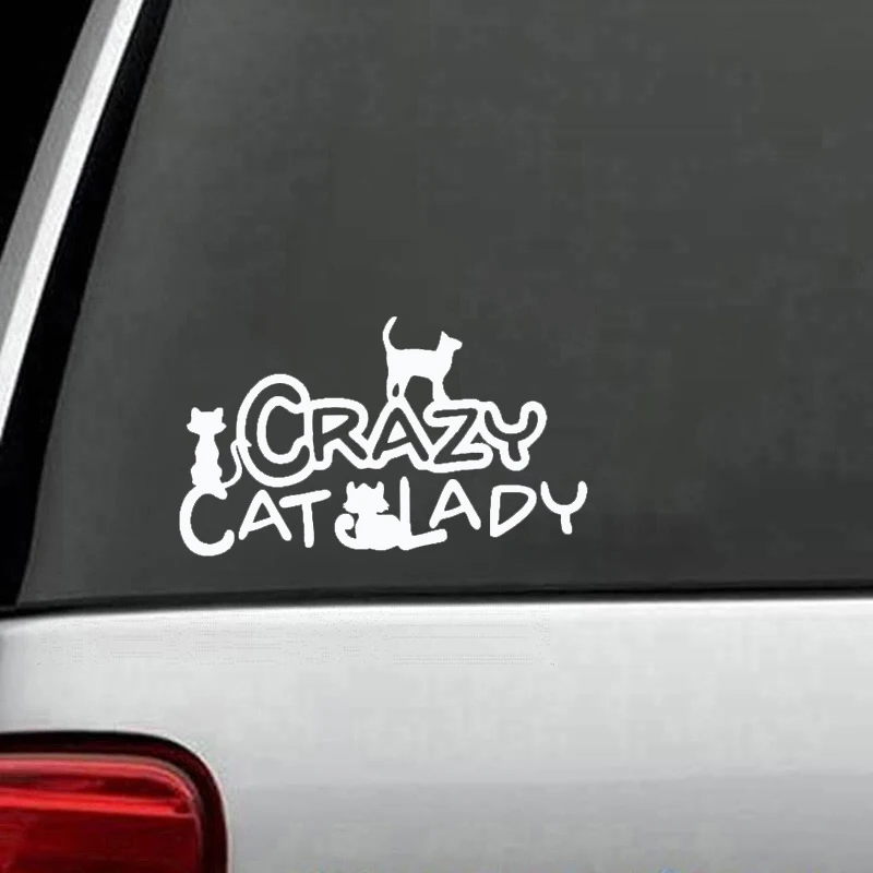 Happy Madness Lady Car Window Tag Glass Wall Door Vinyl Decal Decor Rear Sticker | Автомобили и мотоциклы
