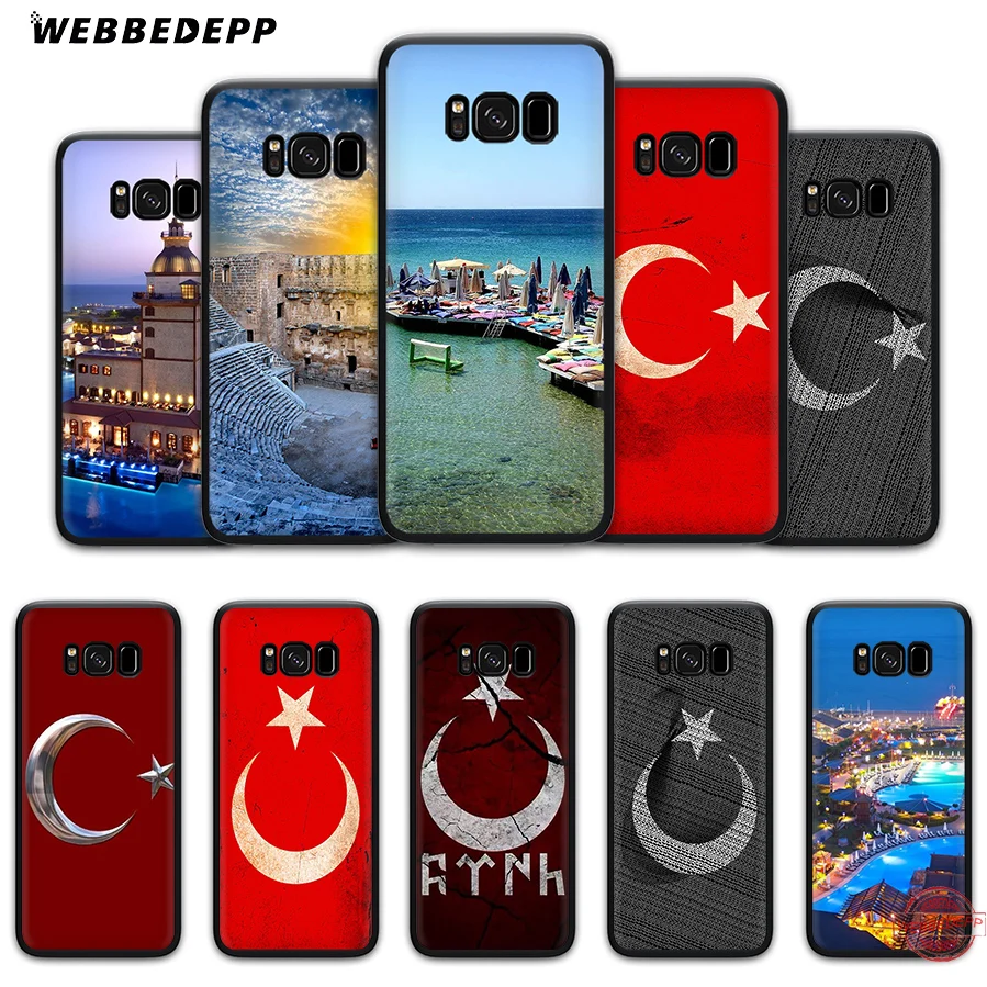 WEBBEDEPP типографии флаг Турции Мягкий чехол для Samsung A6 A7 A8 A9 J6 2018 S6 S7 S8 S9 S10E S20 ультра
