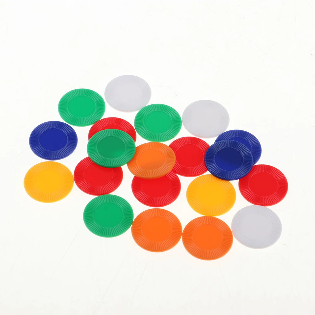 40Pcs Durable Board Game Poker Chips Casino Game Recreation Money Chips Set