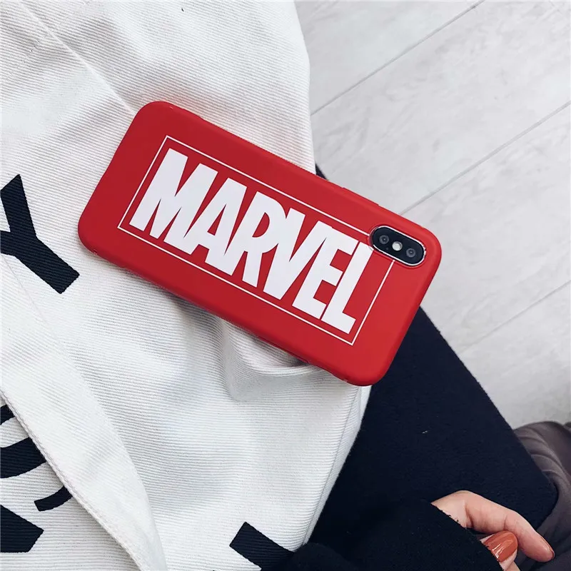 3D рельефный чехол с принтом Marvel для iphone X XS Max XR 8 7 6 6s plus Американский комикс буквы Матовый Мягкий ТПУ силиконовый чехол для телефона