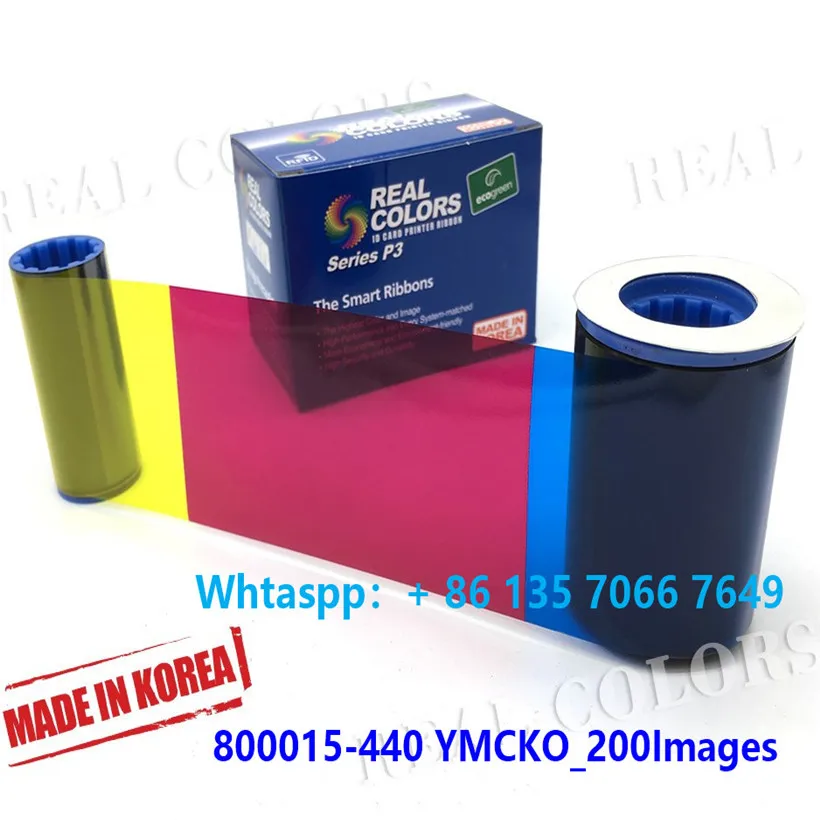 20 шт. совместимая лента зебры 800015 440IN YMCKO 200 печать для Zebra i СЕРИИ P310i P330i P420i P430i P520i