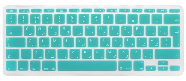 Skyblue Арабский язык ЕВРО Великобритания Макет ультра тонкий Силикон покрытие для клавиатуры для Macbook Air 1" A1370 A1465 модель клавиатуры протектор - Цвет: Skyblue