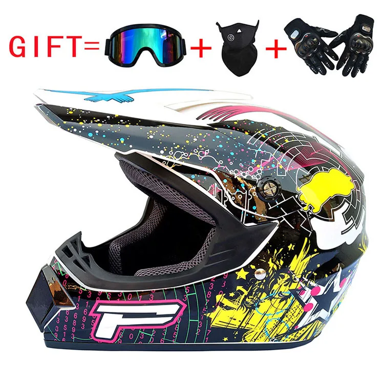 Супер светильник, шлем для мотогонок, велосипедный шлем, мультяшный детский шлем для квадроцикла, грязи, горного велосипеда, MTB DH, кросс-шлем, capacetes - Цвет: style 15