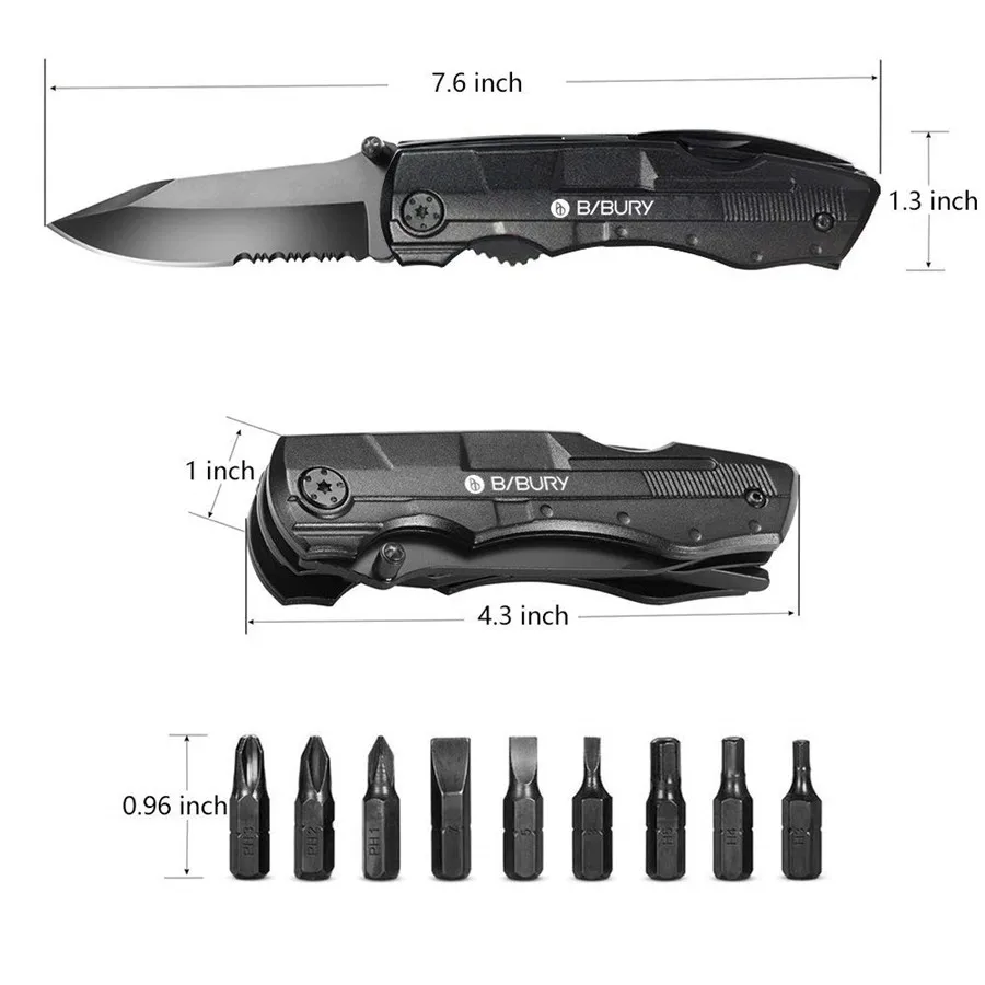JustianLan 5-в-1 Карманный складной Ножи высокое качество Нержавеющая отдыха на природе, мульти-функциональные плоскогубцы открывалка Ножи инструмент