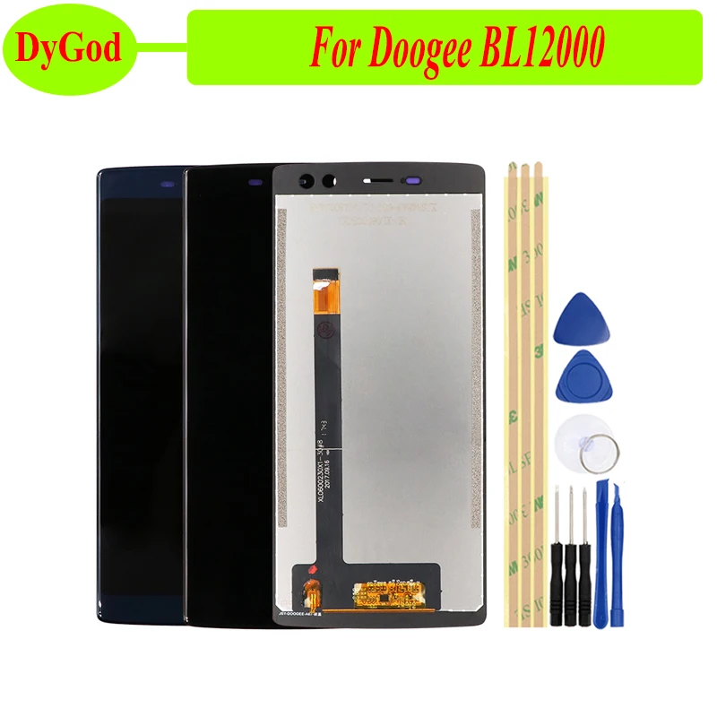 

DyGod For Doogee BL12000 LCD Display Screen Touch Complete Digitizer Replacement Part for Doogee BL12000+Tools