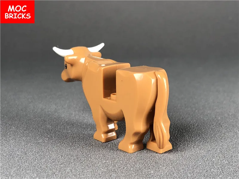2 шт./лот MOC кирпичи новые животные молоко корова крупный рогатого скота ферма