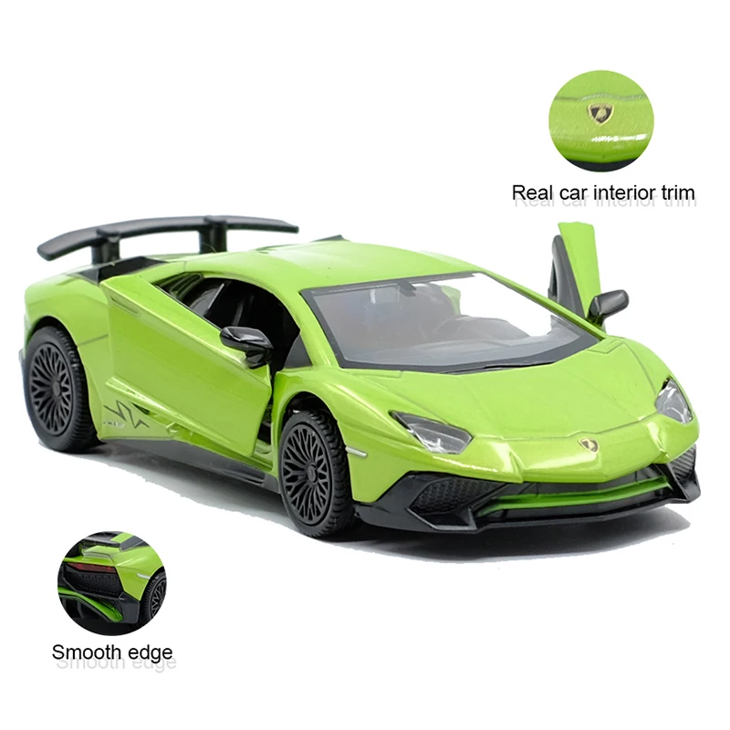 RMZ CITY 1:36 Aventador LP750-4 спортивный автомобиль литая под давлением модель автомобиля игрушка с оттягиванием для детей подарки коллекция игрушек