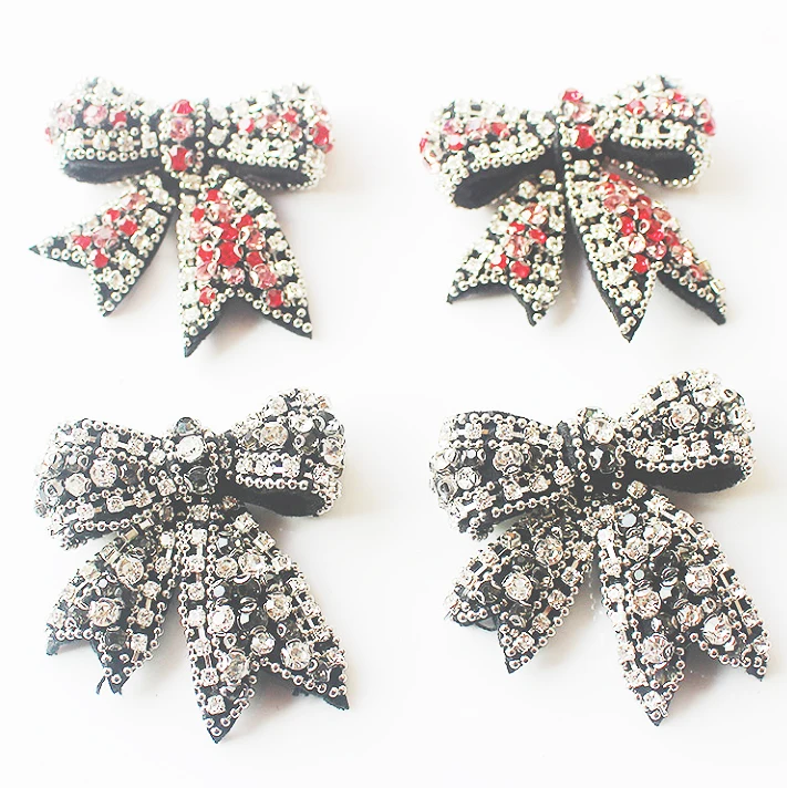 Sequins Diamond Bling Bowknot Rhinestones Hand staple Bead Embroidered
