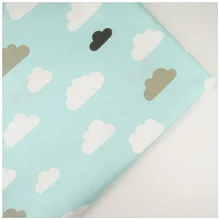 Syunss, синий сзади серый черный облако печати хлопок саржа ткань шитья детские игрушки постельные принадлежности одеяло ткань Tecido DIY Tissu лоскутное одеяло