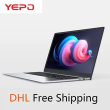 Ноутбук YEPO, 15,6 дюймов, 6 ГБ ОЗУ, 64 ГБ, eMMC, 1 ТБ, HDD, 256 ГБ, SSD, четырехъядерный, ультратонкий ноутбук, компьютер, светодиодный, FHD дисплей, ультрабук