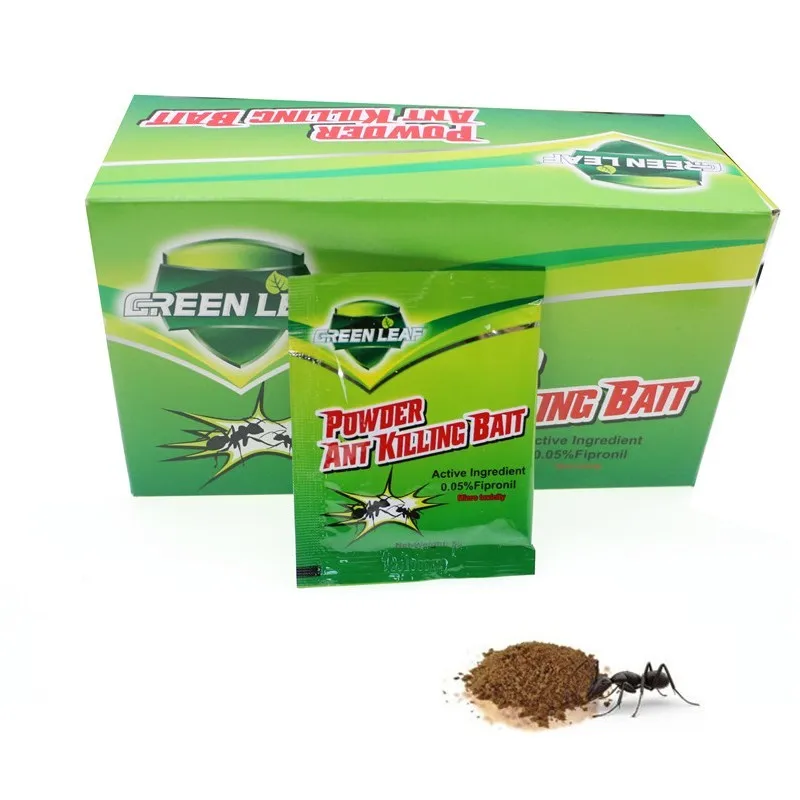

15 pcs/lot New Upgrade Green Leaf Anti Ant Killing Bait Medicine Insecticide Killer Bait Powder Powerful Ants Remove Eliminate