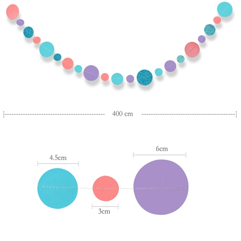 4 м блестящее круглое кольцо бумажный баннер круг Флора струны детский душ настенный венок Свадьба День Рождения Вечеринка DIY Украшение 8