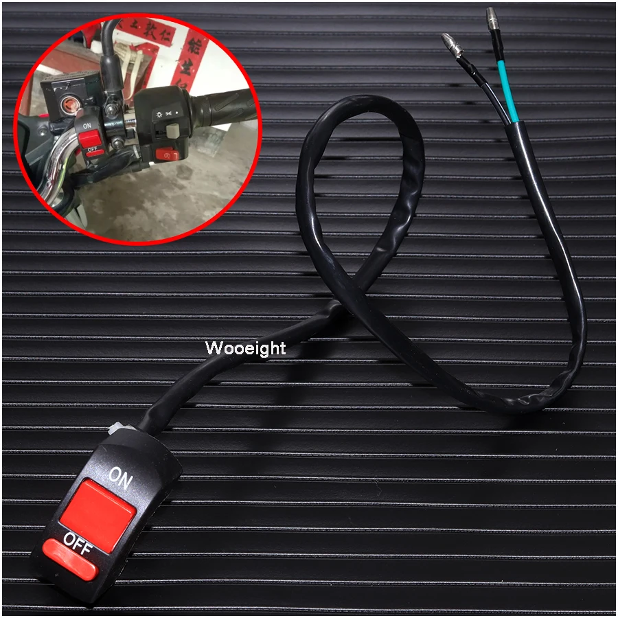 Wooeight Universal 3 Wires Motorcycle Switches ON-OFF Button Connector Moto Light Handlebar Fog Headlight Switch 12V DC  (6)
